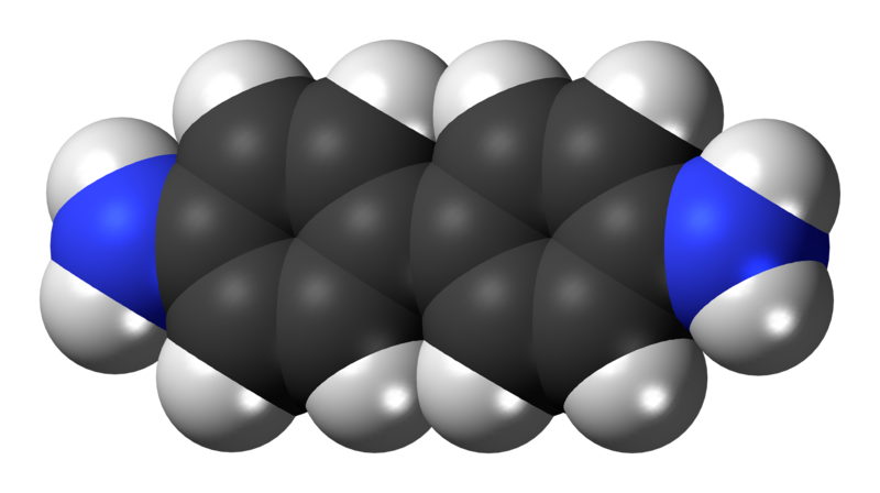 Modelo de la molécula de benzidina.